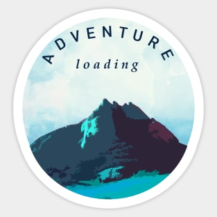 Mountain Adventure Loading Sticker